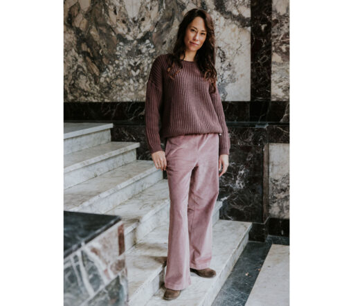 YUKI - Kordhose WOMEN, MAUVE, Bio Baumwolle – Bild 2