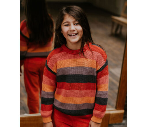 YUKI - Knited Sweater, RAINBOW, Bio Baumwolle – Bild 2