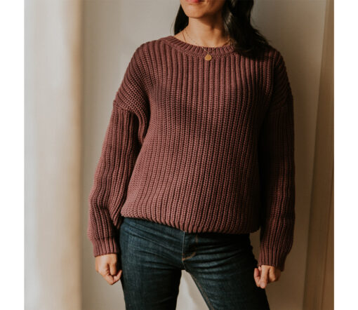 YUKI - Chunky Knit Women, FIG, Bio Baumwolle – Bild 4