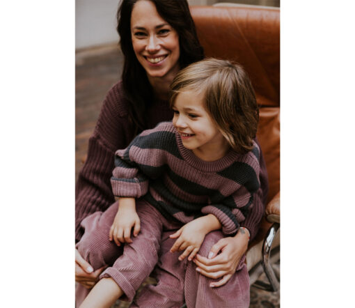 YUKI - Kordhose WOMEN, MAUVE, Bio Baumwolle – Bild 3
