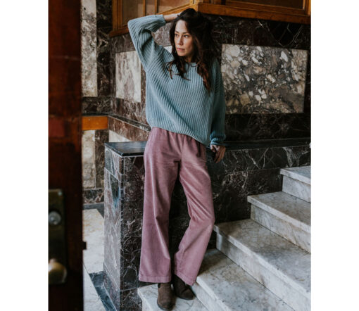 YUKI - Kordhose WOMEN, MAUVE, Bio Baumwolle – Bild 4