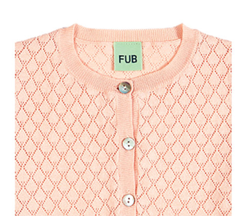 FUB - Baby Pointelle Strickjacke, Bio Baumwolle (Gr. 56) – Bild 2