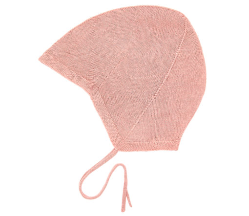 FUB - Baby Mütze gestrickt rosé, Bio Baumwolle