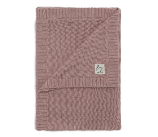 Vanilla Copenhagen - Strickdecke, altrosa, GOTS zertifiziert