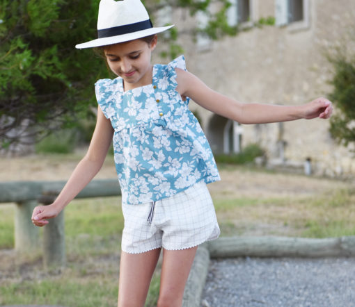 Petite Lucette - Laurette Blouse, Mint Garden, Bio Baumwolle – Bild 4
