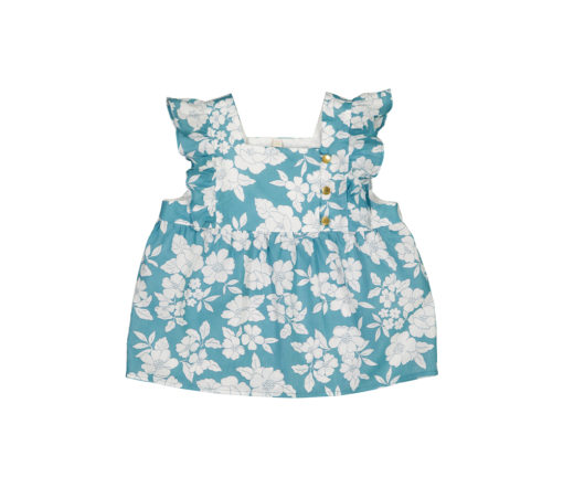 Petite Lucette - Laurette Blouse, Mint Garden, Bio Baumwolle