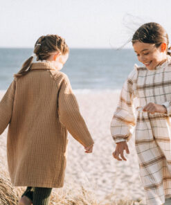 LIILU - Smocked Ada Dress, Chenille Checked, Bio Baumwolle