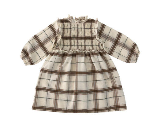 LIILU - Smocked Ada Dress, Chenille Checked, Bio Baumwolle – Bild 2