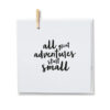 Unique Love - Klappkarte "All great adventures start small"