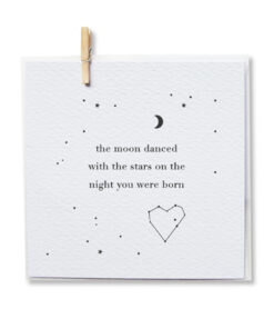 Unique Love - Klappkarte "The moon danced with the stars on the night you were born"