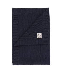 Vanilla Copenhagen - Strickdecke, navy blau, GOTS zertifiziert