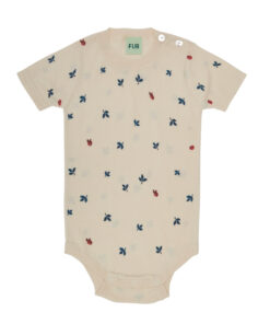 FUB - Baby Leaf Body kurzarm, ecru, Bio Baumwolle (68 & 74)