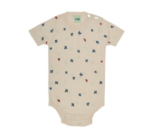 FUB - Baby Leaf Body kurzarm, ecru, Bio Baumwolle (68 & 74)