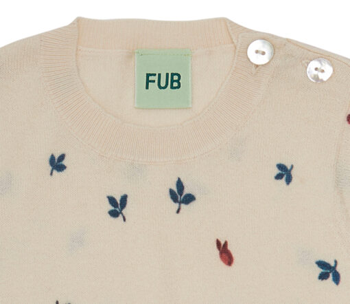 FUB - Baby Leaf Body kurzarm, ecru, Bio Baumwolle (68 & 74) – Bild 2