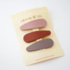 Grech & Co. - Haarspangen "Snap Clip", Stone/Shell/Rust, recycelt