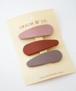 Grech & Co. - Haarspangen "Snap Clip", Stone/Shell/Rust, recycelt