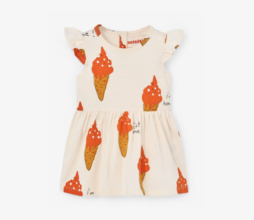 Nadadelazos -  Baby Kleid "Strawberry Ice Cream", Bio Baumwolle (2J) – Bild 2