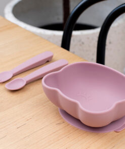 We Might Be Tiny - Schüssel Stickie Bowl mit Deckel "Bear Dusty Rose"