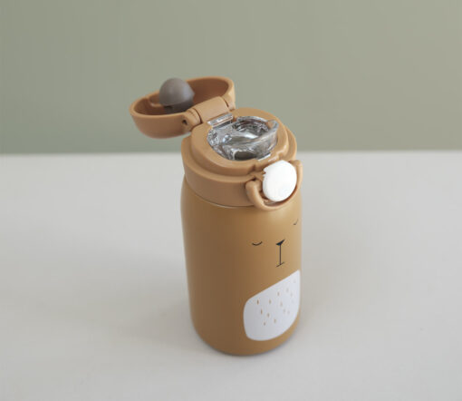 Fabelab - Trinkflasche mit Thermofunktion "Time for School Bear Ochre", 320 ml – Bild 2