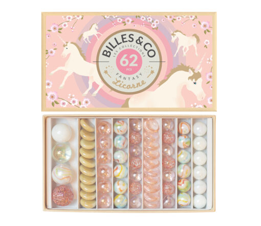 Billes & Co. - Einhorn, Box 62 Glasmurmeln