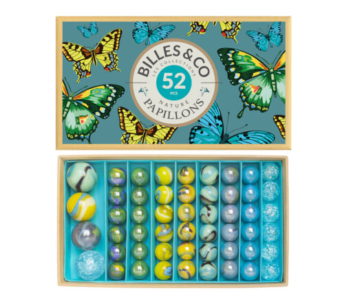 Billes & Co. - Schmetterlinge, Box 62 Glasmurmeln