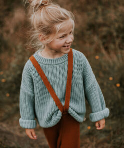 YUKI - Chunky Knit Sweater, OCEAN, Bio Baumwolle