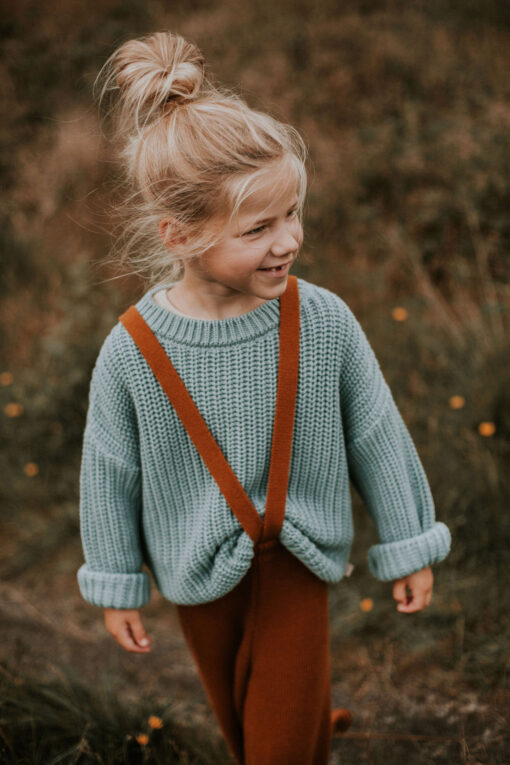 YUKI - Chunky Knit Sweater, OCEAN, Bio Baumwolle