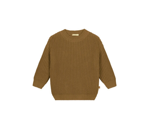 YUKI - Chunky Knit Sweater, GOLD, Bio Baumwolle – Bild 2