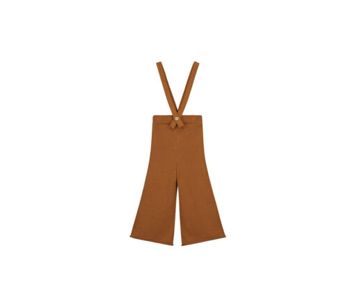 YUKI - Strickhose mit Träger, Knitted Trousers, RUST, Bio Baumwolle – Bild 3