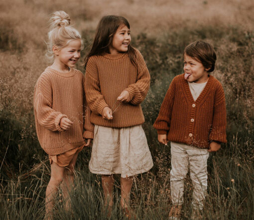 YUKI - Chunky Knit Sweater, GOLD, Bio Baumwolle – Bild 8