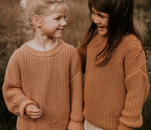 YUKI - Chunky Knit Sweater, GOLD, Bio Baumwolle – Bild 7