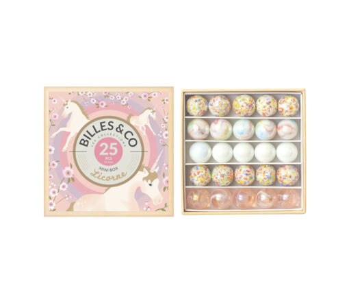 Billes & Co. - Einhorn, Mini Box 25 Glasmurmeln