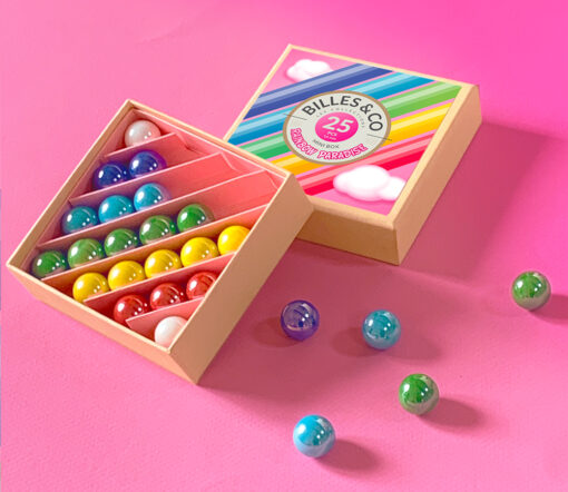 Billes & Co. - Regenbogen Paradies, Mini Box 25 Glasmurmeln