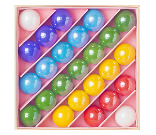 Billes & Co. - Regenbogen Paradies, Mini Box 25 Glasmurmeln – Bild 2