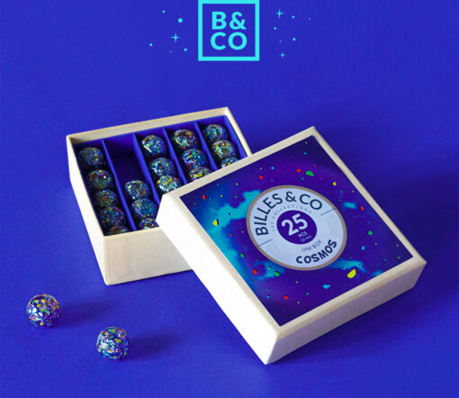Billes & Co. - Cosmos, Uni Box 25 Glasmurmeln