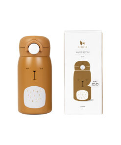 Fabelab - Trinkflasche mit Thermofunktion "Time for School Bear Ochre", 320 ml