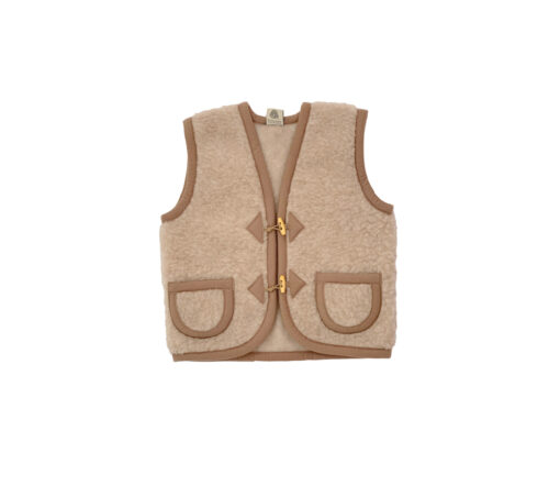 Alwero - Bodywarmer Alpen Junior, Biowolle, BEIGE – Bild 4