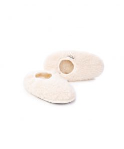 Alwero - Hausschuhe, Ballerina Junior, NATUR, Biowolle