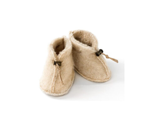 Alwero - Schühchen Baby, Emo Wool, Beige, Biowolle