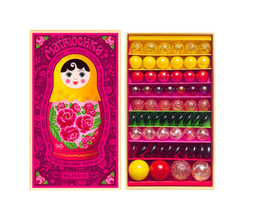 Billes & Co. - Matrioschka Katerina, Box 61 Glasmurmeln
