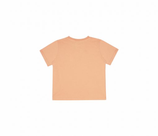 The New Society - Logo Print Tee, Bio Baumwolle, Apricot – Bild 2