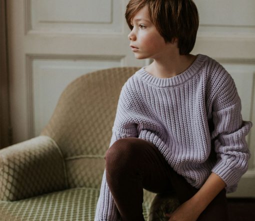 YUKI - Chunky Knit, Lilac, Bio Baumwolle – Bild 7