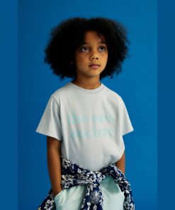 The New Society - Logo Print Tee, Bio Baumwolle, Pearl Blue