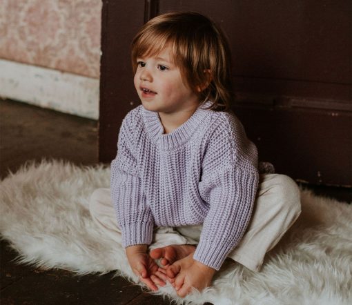 YUKI - Chunky Knit, Lilac, Bio Baumwolle – Bild 5