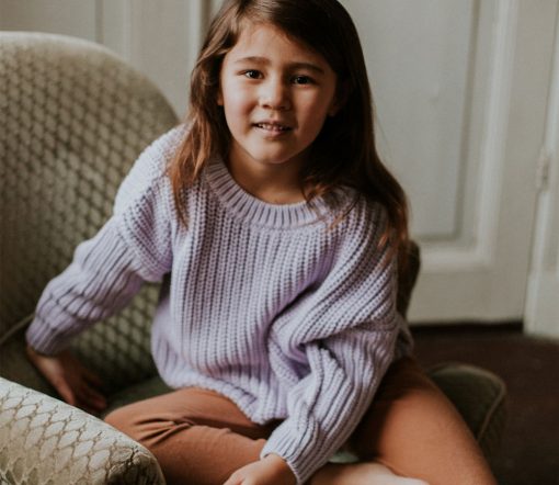 YUKI - Chunky Knit, Lilac, Bio Baumwolle – Bild 3