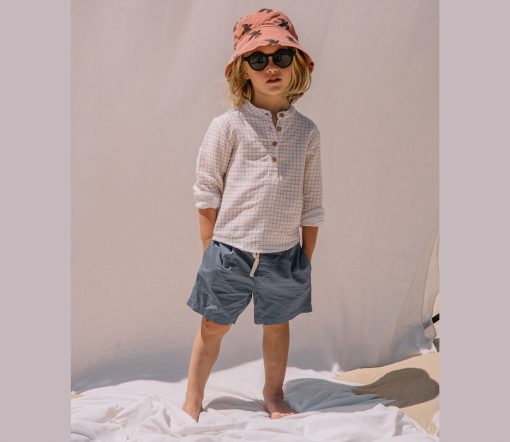Búho Barcelona - Poplin Bermuda, Biscotto, Biobaumwolle – Bild 4