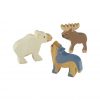 HEVEA - Holztiere Arktis Set 3 tlg., Kautschukbaumholz, Fairtrade