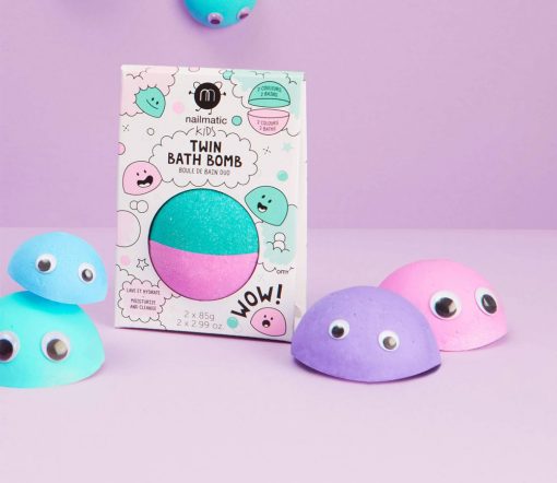 Nailmatic -  Badekugel - Twin Bath Bomb, Pink/Lagoon