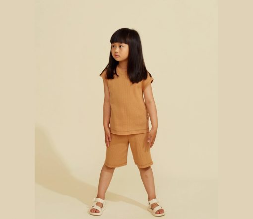 Mainio - Shorts gerippt, "Sirius Rib Short", Bio Baumwolle (7/8J.) – Bild 2