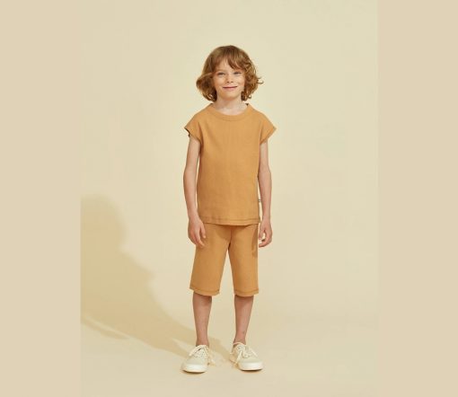 Mainio - Shorts gerippt, "Sirius Rib Short", Bio Baumwolle (7/8J.) – Bild 4